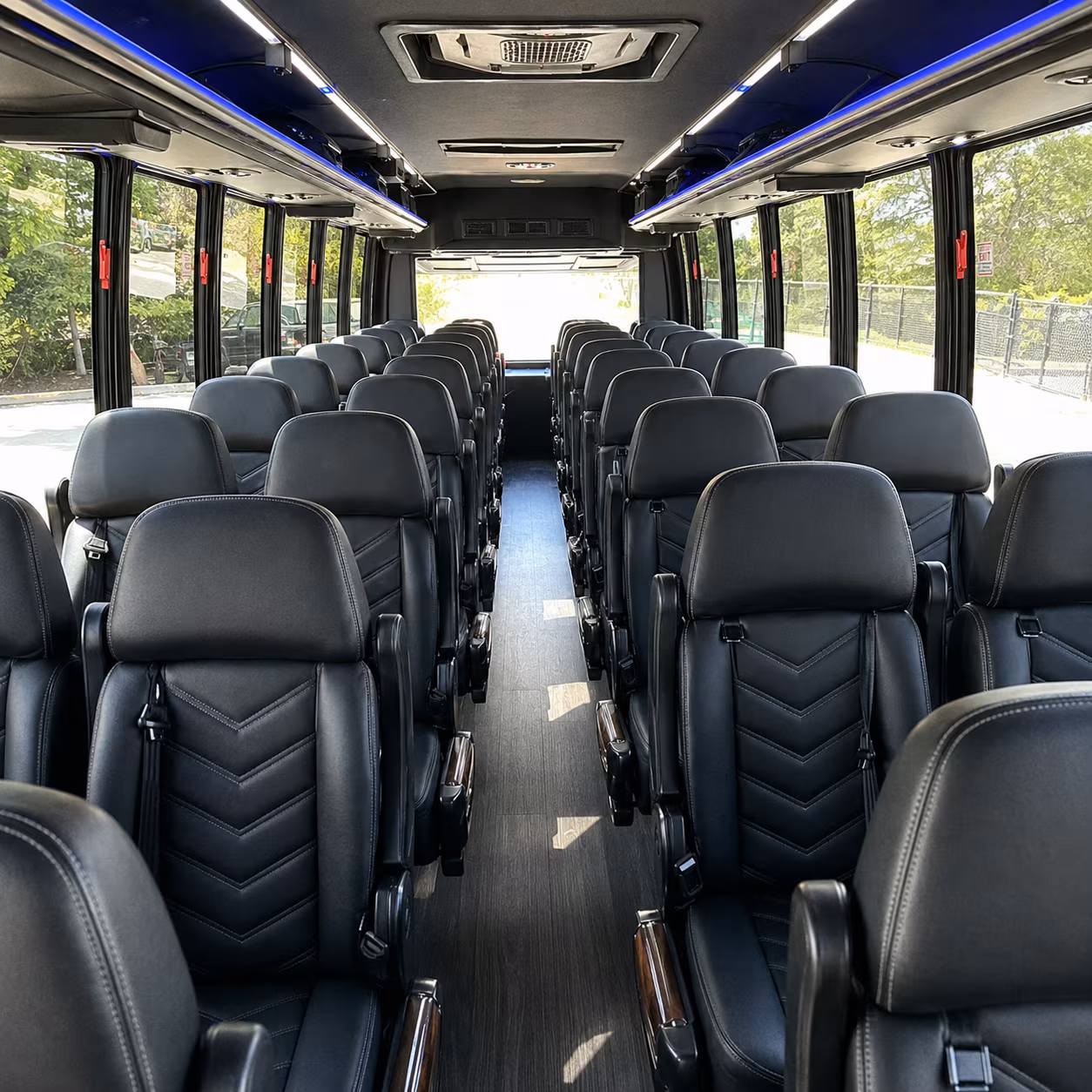 west palm beach 28 passenger minibus interior