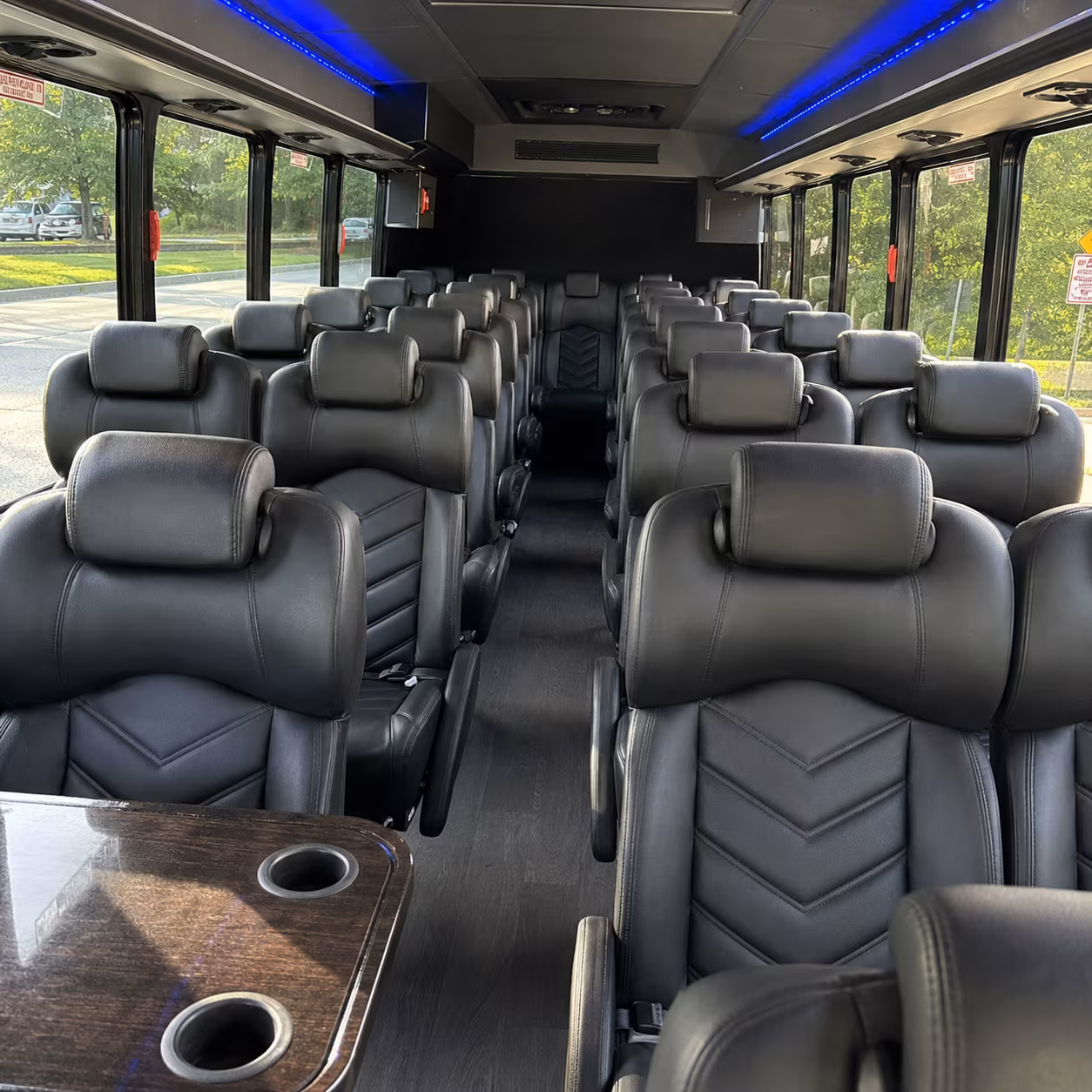 west palm beach 35 passenger minibus interior