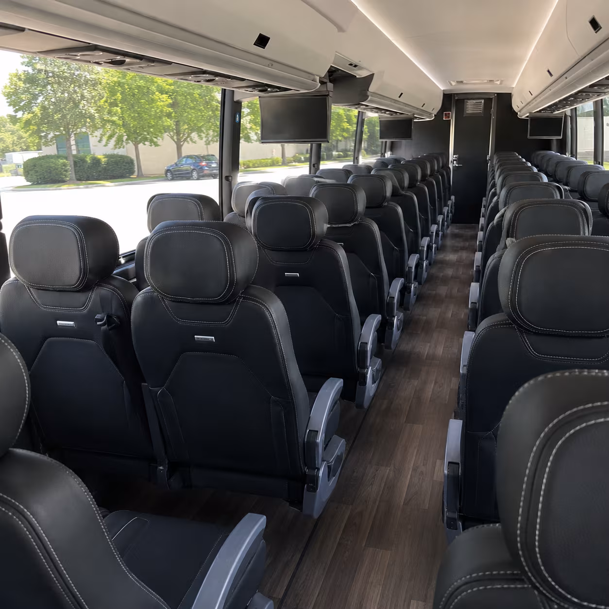 west palm beach 56 passenger charter bus interior