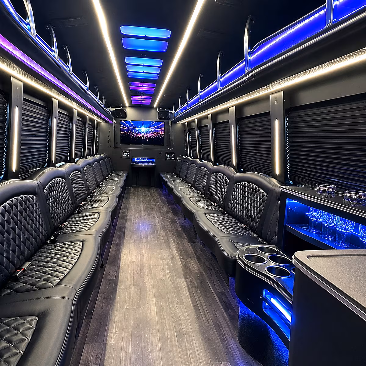 west palm beach party bus inside