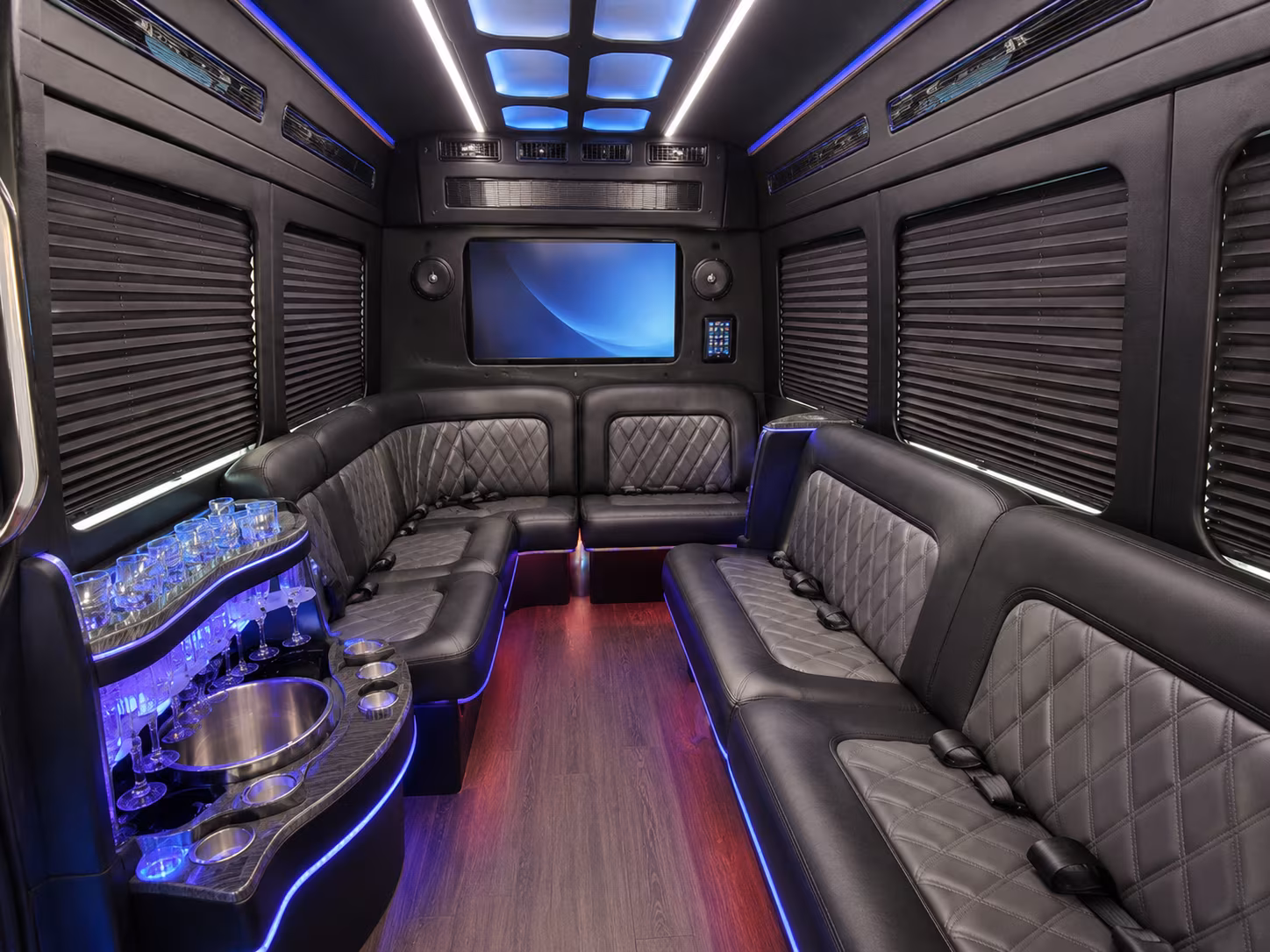 west palm beach sprinter limousine inside