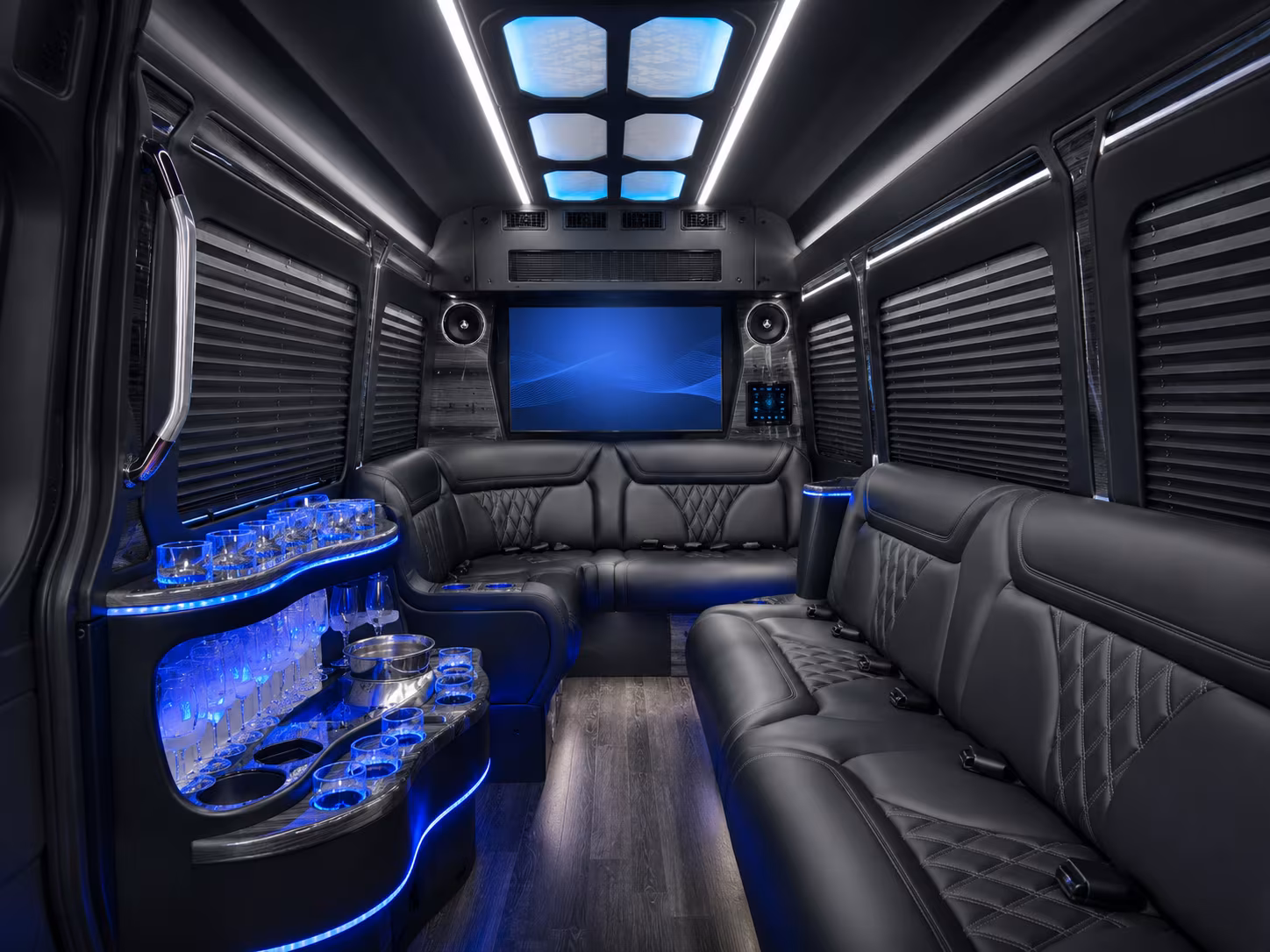 west palm beach sprinter limousine interior